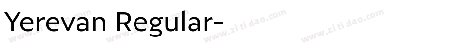Yerevan Regular字体转换